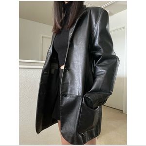 Banana Republic 100% Genuine Leather Blazer